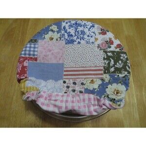 Kitchenaid Bowl Cover, Reversible Boho Patchwork and Pink Gingham Mixer Cover